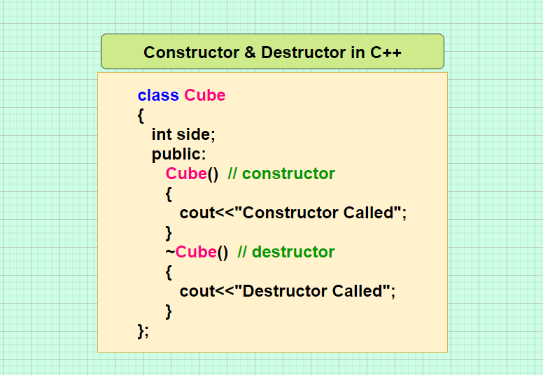 constructor and destructror in cpp