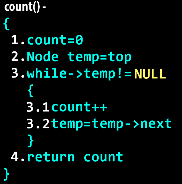 stack count operation